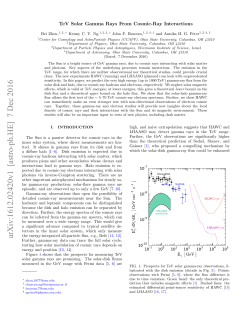 TeV Solar Gamma Rays From Cosmic