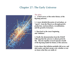 Chapter 27: The Early Universe - University of Texas Astronomy