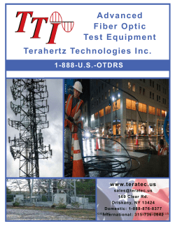 fiber optic test equipment catalog