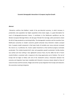 1 1 Economic-Demographic Interactions in European Long Run