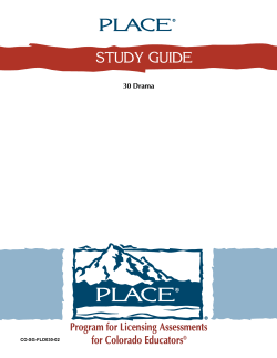 Drama - PLACE test