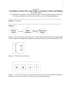 The Righteous Mind: Why Good People are Divided by Politics and