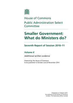 Smaller Government: What do Ministers do?
