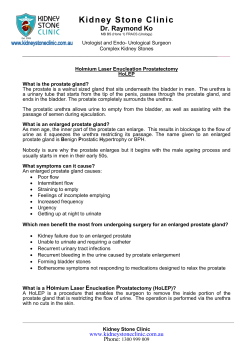 Holmium Laser Enucleation Prostatectomy