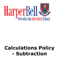 Calculation Policy
