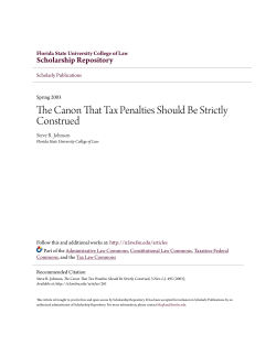 The Canon That Tax Penalties Should Be Strictly Construed