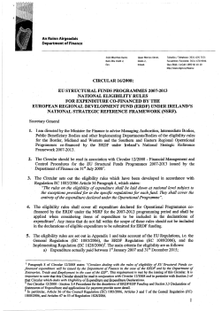 EU Structural fund Programmes 2007-2013