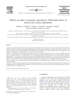 N400 as an index of semantic expectancies: Differential effects of