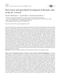 Soil science and agricultural development in Rwanda