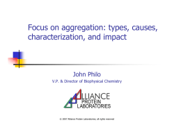 Focus on aggregation: types, causes, characterization, and impact