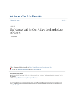 The Woman Will Be Out: A New Look at the Law in Hamlet