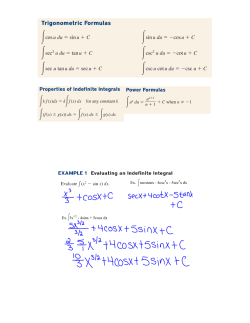 Ex. secxtanx - 4csc2x - 5sec2x dx Ex. 5x1/2 - 4sinx