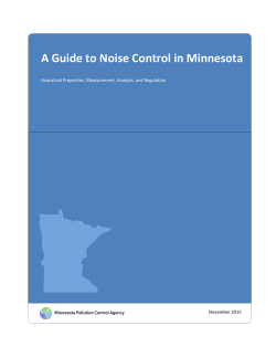 A Guide to Noise Control in Minnesota