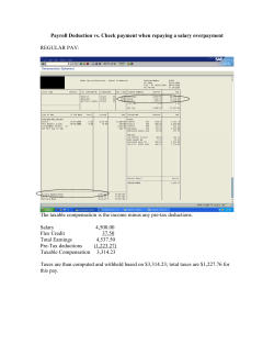 Payroll Deduction vs. Check payment when repaying a salary