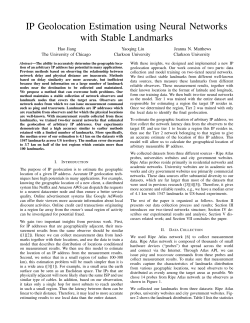 IP Geolocation Estimation using Neural Networks with Stable