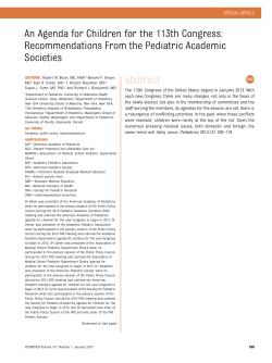 An Agenda for Children for the 113th Congress