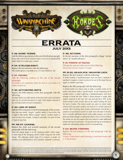 errata - Privateer Press