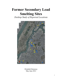 Former Secondary Lead Smelting Sites