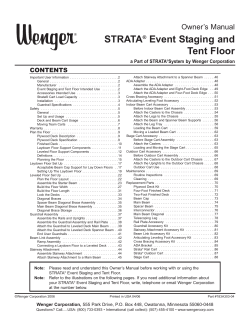 STRATA&reg; Event Staging and Tent Floor