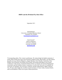 DRIPs and the Dividend Pay Date Effect