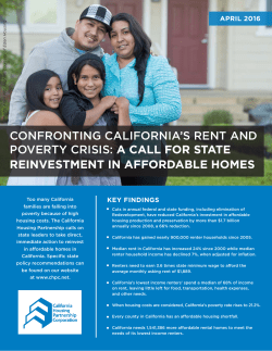 confronting california`s rent and poverty crisis: a call for state