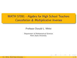 MATH 57091 - Department of Mathematical Sciences