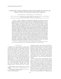 landscape characteristics influence pond occupancy by