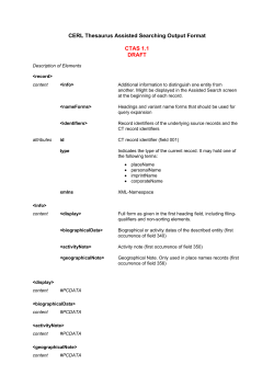 CERL Thesaurus Assisted Searching Output Format