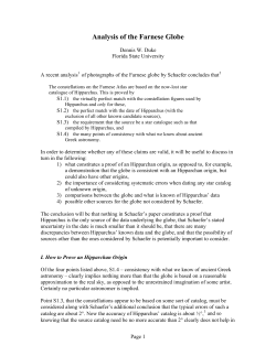 Analysis of the Farnese Globe