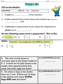 Fill-in-the-blanks: Do the following ratios form a proportion? (Yes or