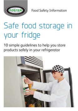 Safe food storage in your fridge