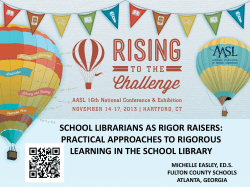 School Librarians as Rigor Raisers