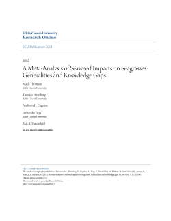 A Meta-Analysis of Seaweed Impacts on