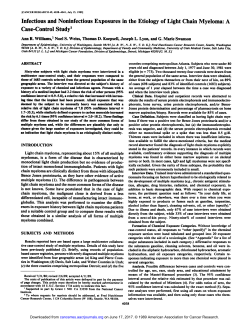 Infectious and Noninfectious Exposures in the Etiology of Light