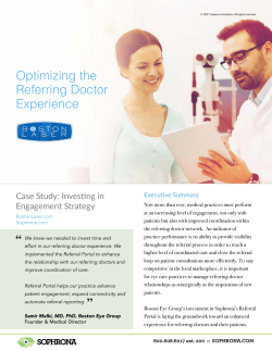 Optimizing the Referring Doctor Experience