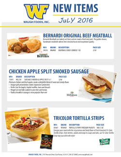 new items - Waugh Foods