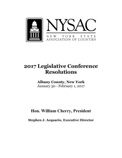 2017 Legislative Conference Resolutions