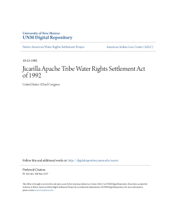 Jicarilla Apache Tribe Water Rights Settlement Act of 1992