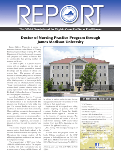 JMU DNP Program Garners State-Wide Attention