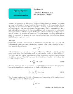 Distance, Position, and the Length of Curves