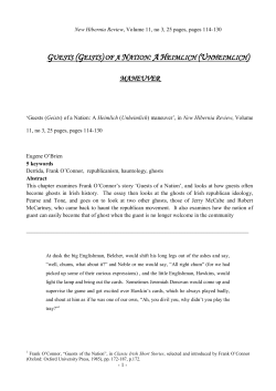 Guests (Geists) of a Nation: A Heimlich (Unheimlich) Maneuver.