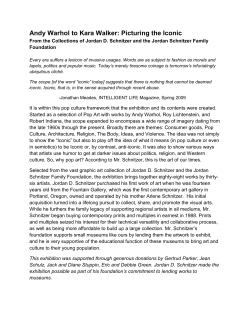 Andy Warhol to Kara Walker: Picturing the Iconic