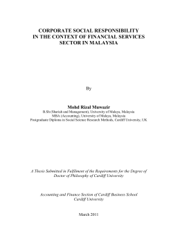 corporate social responsibility in the context of financial