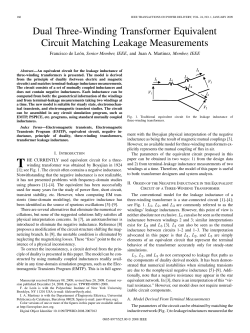 Dual Three-Winding Transformer Equivalent Circuit Matching