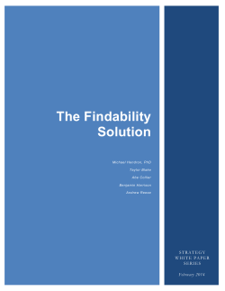 The Findability Solution - BYU Marriott School