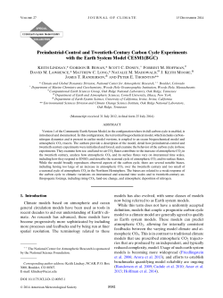 Preindustrial-Control and Twentieth