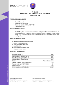 F-40 A/B 40 SHORE A POLYURETHANE ELASTOMER RATIO: 40
