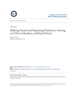 Bullying Trends and Reporting Preferences Among an Urban