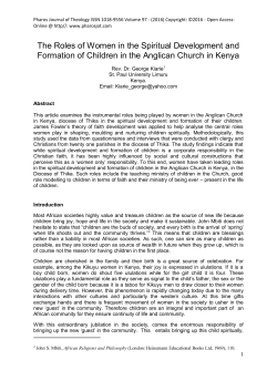 The Roles of Women in the Spiritual Development and Formation of