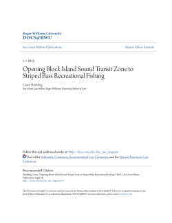 Opening Block Island Sound Transit Zone to Striped